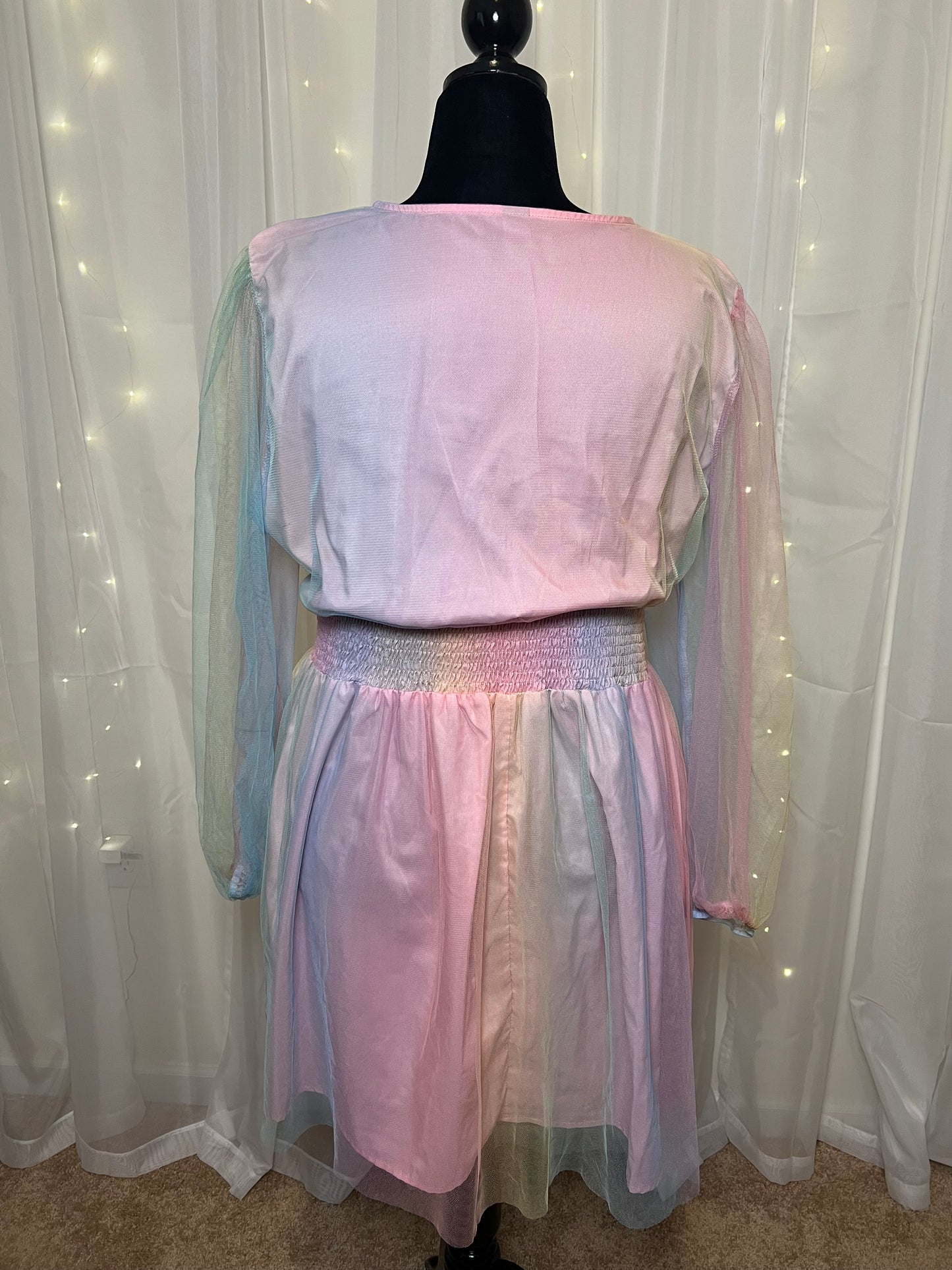 Multi Color Mesh Dress
