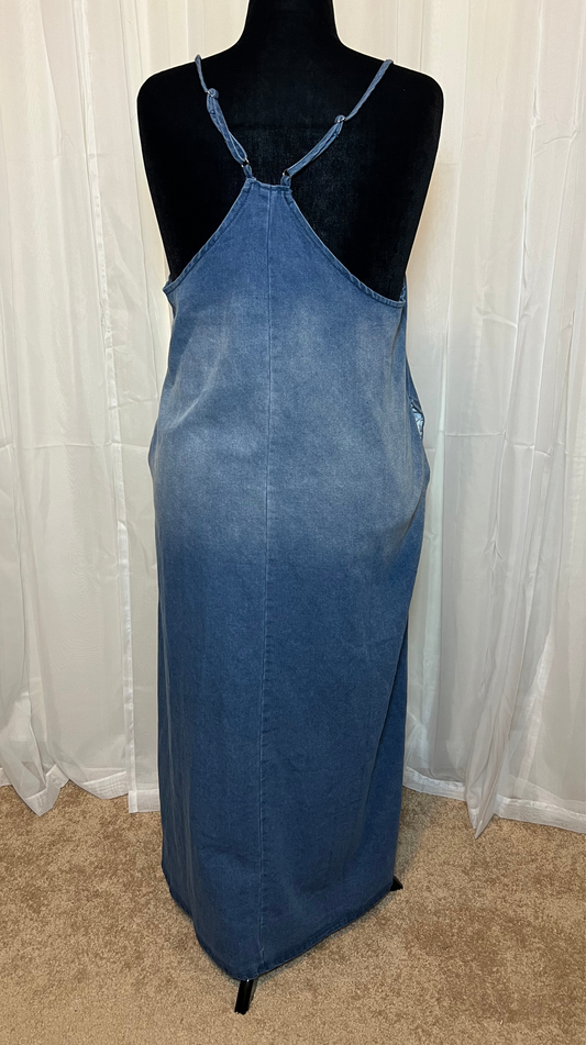 Denim maxi dress - 1x/2x