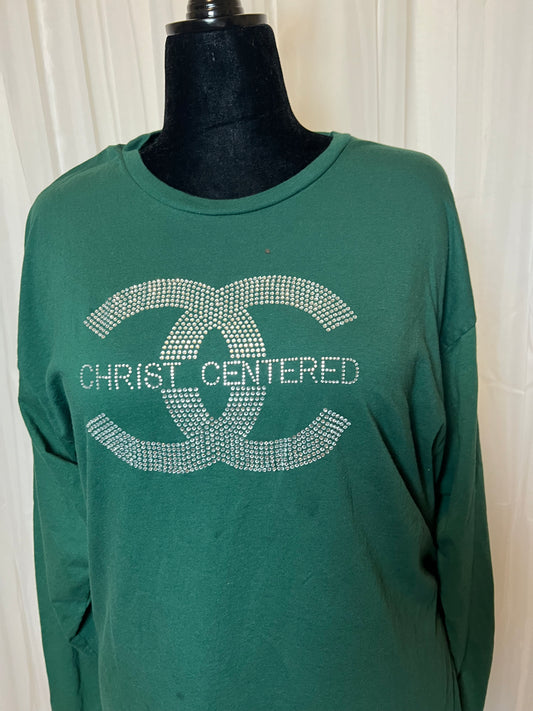 Long Sleeve Bedazzled Top