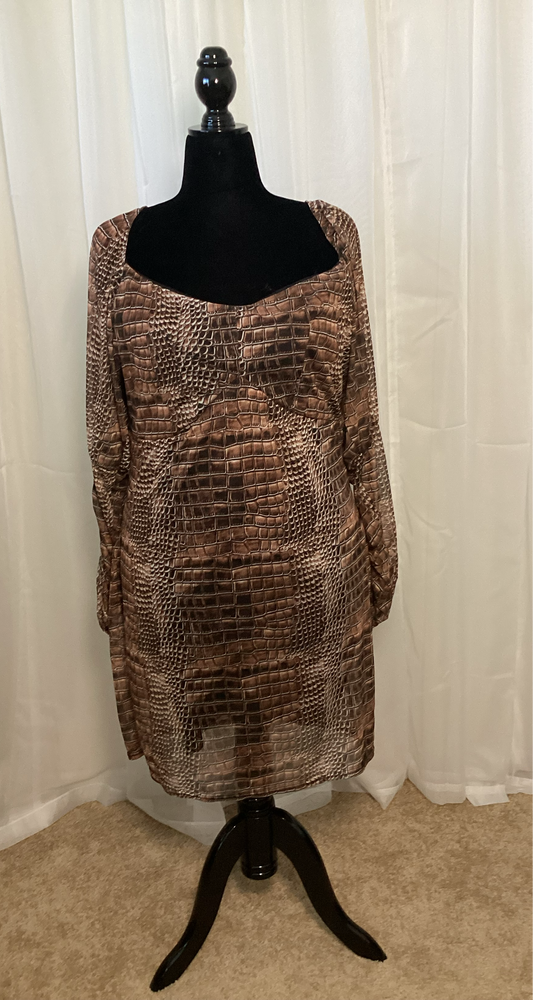 PLT -bodycon print dress- 3x