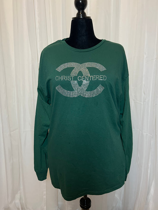 Long Sleeve Bedazzled Top