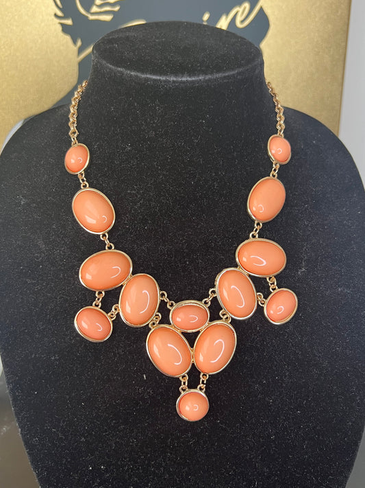 Peach Gem Necklace