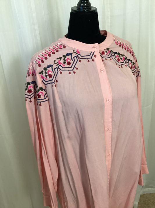 Pink Embroidered Top- 4x