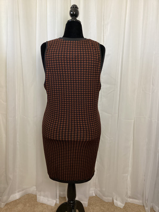 Brown/ Black Houndstooth Dress -2x