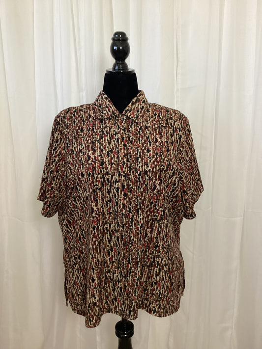 Vintage printed top- 1x
