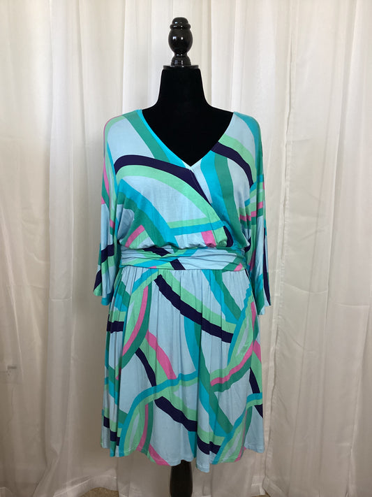 Abstract Print Colorful dress - Xl
