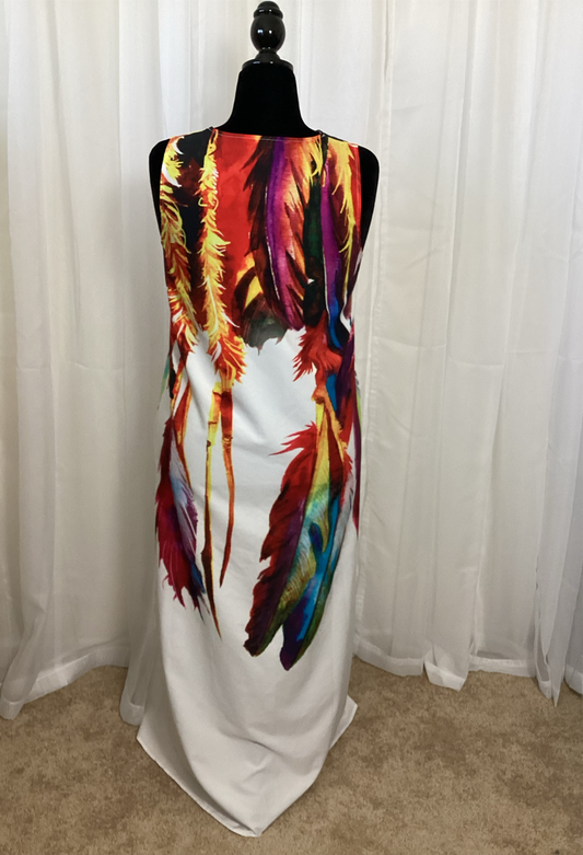 Feather Multi Color Dress - size xl