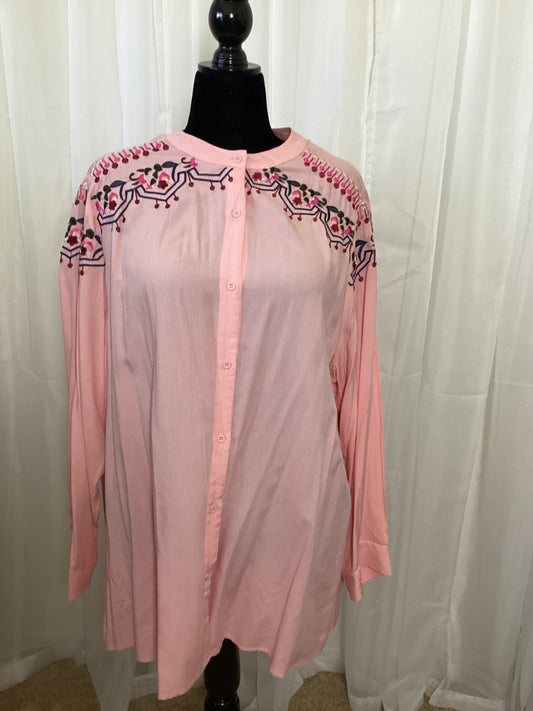 Pink Embroidered Top- 4x