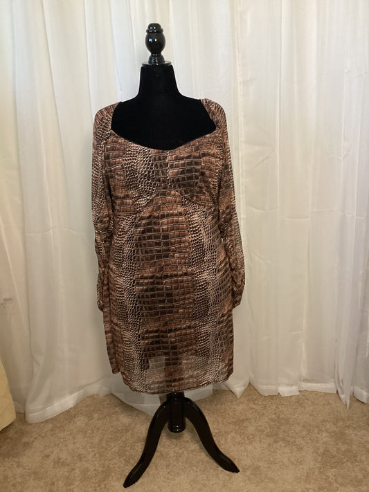 PLT -bodycon print dress- 3x