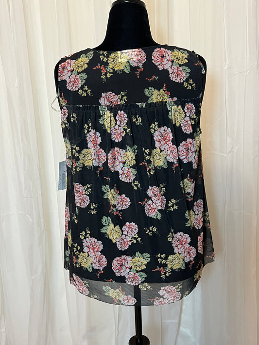 Floral MeshTop - Size 1x