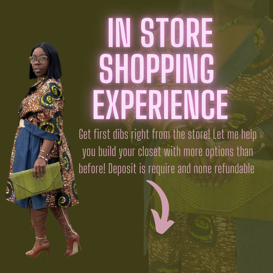 Live in store shopping experience deposit