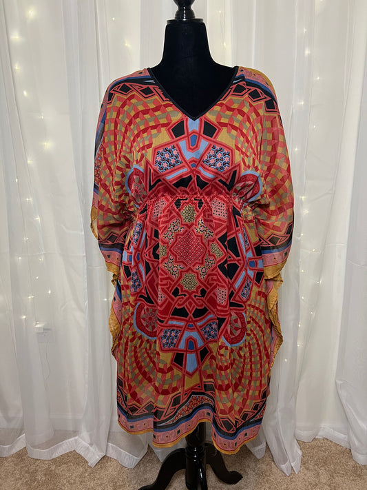 Colorful Batwing Dress