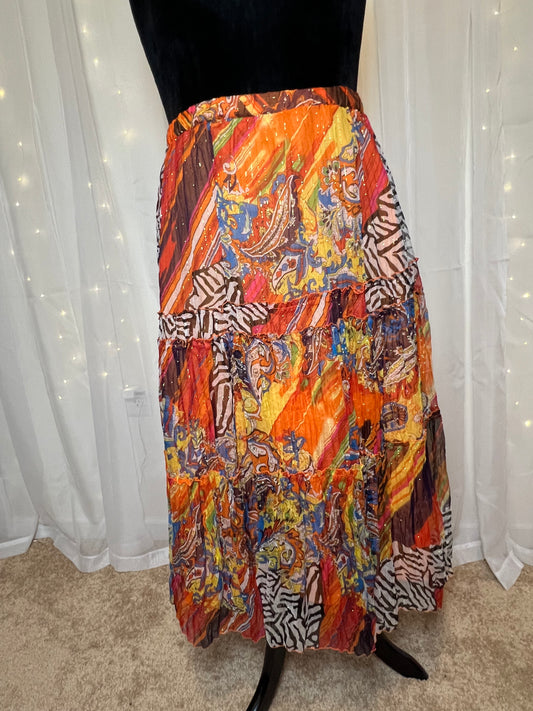 Abstract Printed Skirt