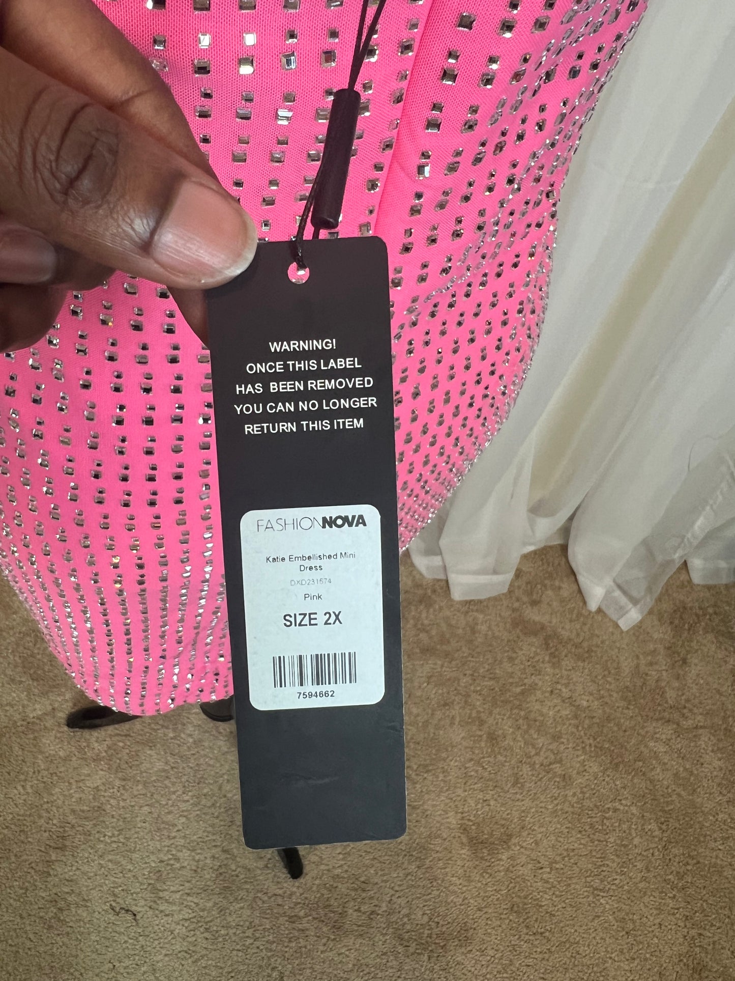 Katie Rhinestone Dress - 2x