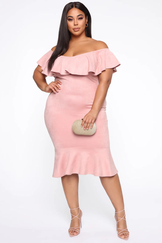 Aliana Suede Dress - XL