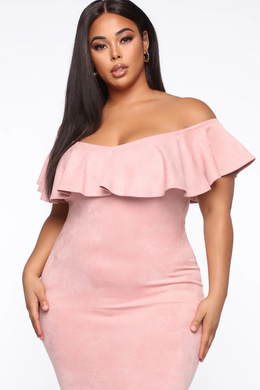 Aliana Suede Dress - XL